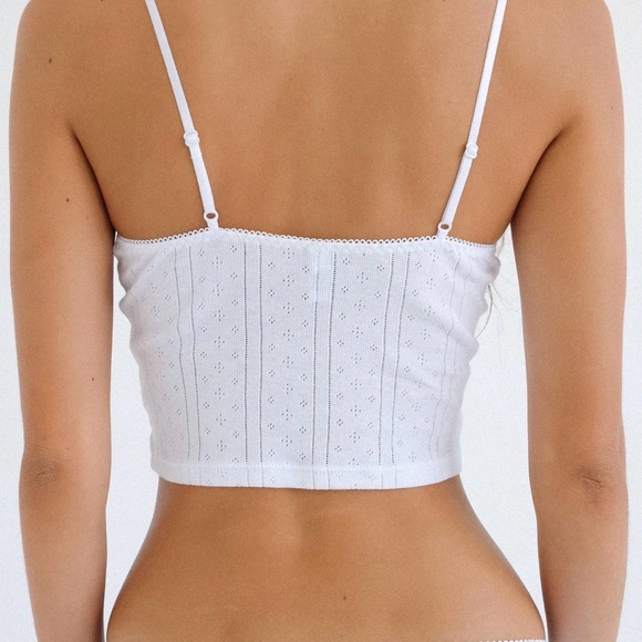 Cou Cou Intimates “The Corselette” Pointelle Bustier Top - Picture 2 of 6